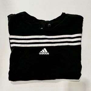 adidas black and white womens crop